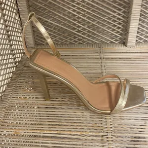 Truffle Collection Gold Strap Square Front Heel Size 6 thumbnail 4