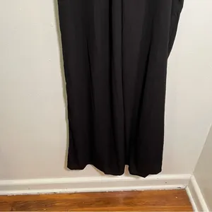 Favlux Women's Size Large Wide‎ Leg Palazzo Pant Open Wrap Front Black Pull On thumbnail 8