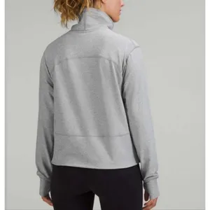 Lululemon ready to Rulu grey cowl crop pullover size 4 thumbnail 2