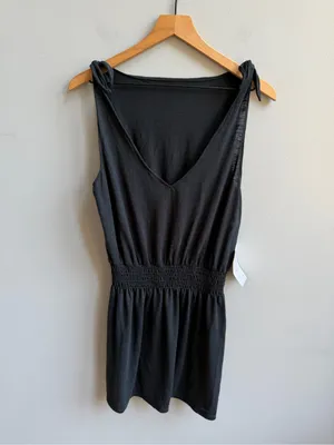 BECCA NWT Breezy Basics Swim Cover-Up Dress size Small Black Swimsuit Beach Mini thumbnail 3