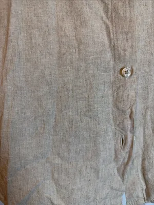 Z Supply Women's Button-Down Shirt flax linen oversized shirt medium thumbnail 4