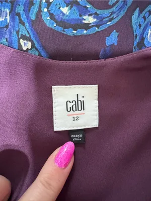 Cabi Treasure Dress Style 3461 Paisley Floral Chiffon Midi Dress Size 12 thumbnail 10