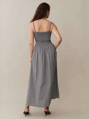 NWT Few Moda Christy Cotton Dress size Small S black white gingham bow maxi opt thumbnail 4