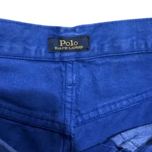 Polo Ralph Lauren Royal Blue Denim Cutoff Shorts High Waisted Logo‎ Women Sz 4 thumbnail 5