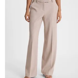 EXPRESS Editor Boot Mid Rise Dress Trouser Pant Size 6 Cream Khaki thumbnail 6