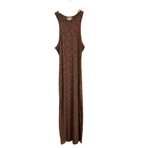 Billabong Tomboy Tank Maxi Dress S Brown Print Surf Boho Beachy Summer‎ Casual thumbnail 2