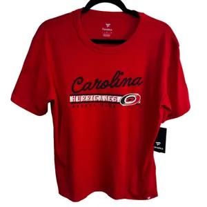 Fanatics Carolina Hurricanes Hockey Club NHL Women's L Red T-Shirt Athletic New thumbnail 1