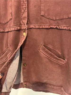We The Free Free People Dawson Chore Jacket in Washed Chocolate Brown Size Medium thumbnail 5