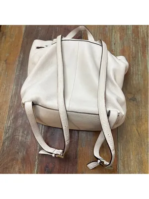 Kate Spade Beige Leather Backpack Purse thumbnail 7