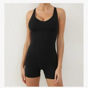 Cross Back Jumpsuit One Puece Workout Scrunch Butt Yoga Size Medium New thumbnail 2
