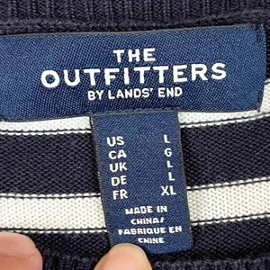 The Outfitters By Lands End Striped Crew Neck Sweater Large thumbnail 8