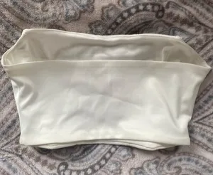 SheIn White Corset Tube Top thumbnail 2