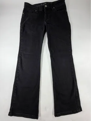 Wrangler Womens Bootcut Jeans Black Denim Mid Rise 5 Pocket Size 25x26 thumbnail 1