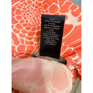 Ann Taylor Coral Floral Blouse M Unique Ruffle Sleeve Chiffon Chic Statement Top thumbnail 6