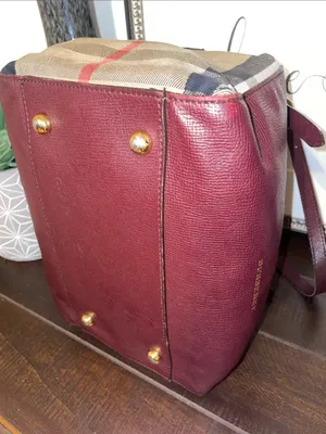 Burberry Canterbury House Check Canvas Leather Tote Shoulder Bag thumbnail 10