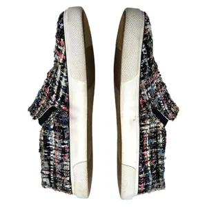 Jack Rogers Anna Black Multi-Colored Boucle Metallic Tweed Slip On Sneakers Sz 6 thumbnail 4