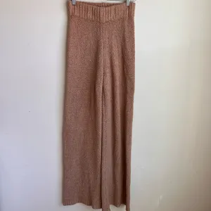 SKIMS Wide Leg Cozy Knit Pants in Camel thumbnail 2