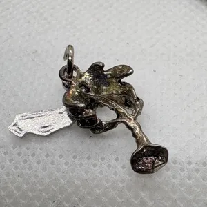 Vintage Palm Springs Palm Tree Sterling Silver California Nickel Charm 1.32g‎ thumbnail 4