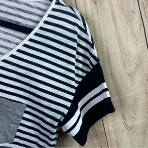 Victoria's Secret PINK Black and White Striped Tee thumbnail 5