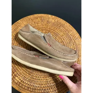 OluKai Women Tan Leather Slip On Loafers Embossed Drop In Heel Shoes thumbnail 6