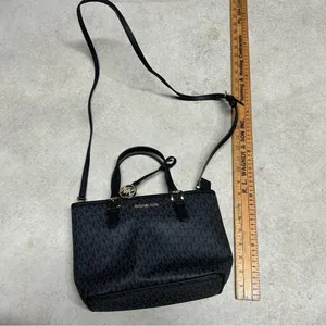 Michael Kors Black Jet Set Travel Extra-Small Logo Top-Zip Tote Bag thumbnail 12