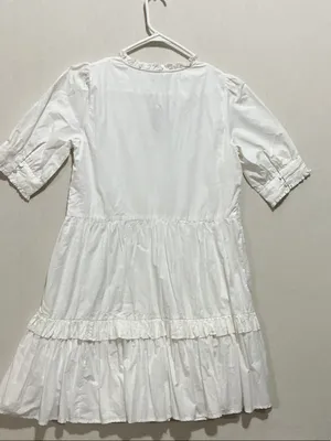 J. Crew White Ruffle Tiered Maxi Dress with Keyhole thumbnail 9