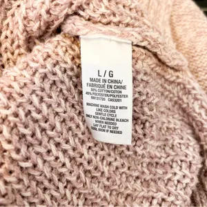 Prince & Fox Cable Knit‎ Lavender Sweater Size L thumbnail 6
