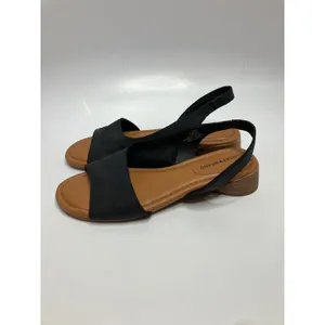 Lucky Brand Rimma Sandals Women 7.5 Black Excellent Leather Slingback Block Heel thumbnail 3