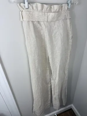 NWTs RESET Women's Linen Wide Leg Belted Pants Size S New With Tags thumbnail 5
