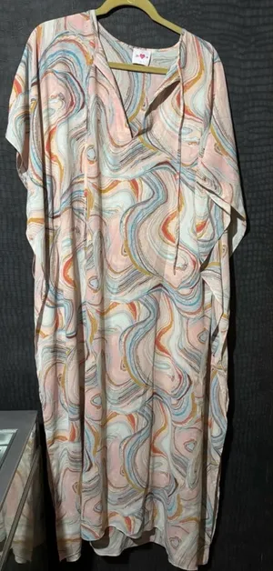 Buddy Love Multicolor Abstract V-Neck Long Maxi Dress Regular Women’s M/L thumbnail 1