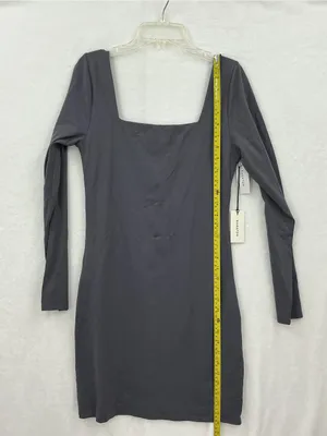 NWT Babaton Charcoal Long-Sleeve Square Neck Bodycon Dress thumbnail 7