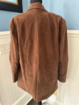 NWT Free People Paper Cut Vegan Suede Blazer ~ Brown Bear ~ Size Medium thumbnail 9