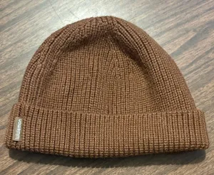 Lululemon Close Fit Wool Blend Ribbed Knit Beanie Brown Size L XL thumbnail 1