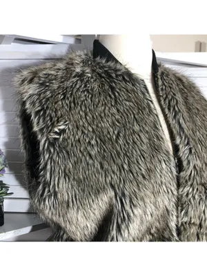Asos Faux Fur brown vest pockets zipper ski resort travel elegant steampunk cozy thumbnail 5