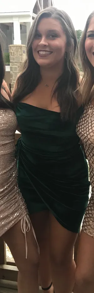 Green Velvet Lucy in the Sky Dress thumbnail 1
