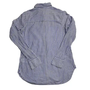 J.Crew Boy Fit Blue White Striped Button Up Shirt Size 00 Cotton Stretch thumbnail 6