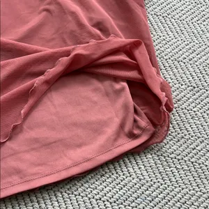 Hollister Sheer Short Sleeve Crop Top in Rust Red thumbnail 6