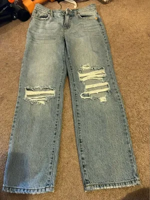 NWT Sneak Peek high rise straight leg jeans 25‎ thumbnail 1