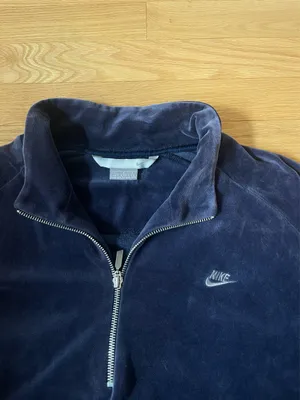 Nike Vintage Velvet Quarter Zip Navy Blue thumbnail 2