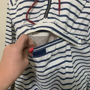 Old Navy striped hooded jacket lightweight rain woman size XL thumbnail 3