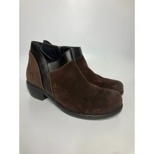 Fly London Ankle Boots Womens 40 Brown Good Suede Leather Block‎ Heel P144313001 thumbnail 3