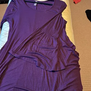 Stretchy tunic 24Seven xl scoop neck 3/4 sleeve with full ruffle swing bottom thumbnail 2