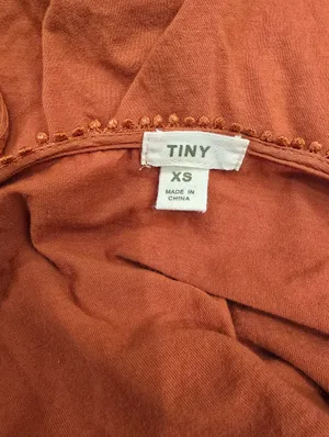 Anthropologie Tiny Noah Embroidered Lace Blouse Burnt Orange XS thumbnail 12