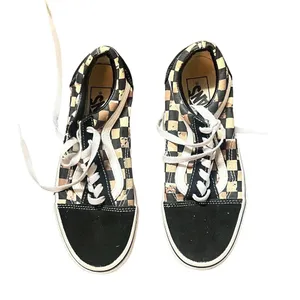 Vans Old Skool Checkerboard Skate Shoes Black Unisex Size 5.5 thumbnail 4