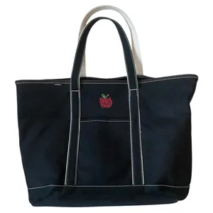 Land's End Boat Tote Bag Canvas Classic Heavy Duty Huge XL Extra Large Teacher thumbnail 1