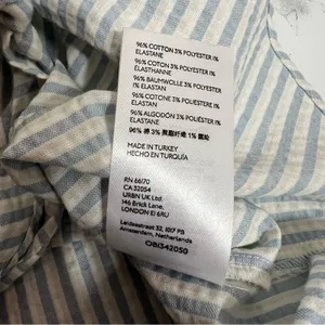 Anthropologie pilcro striped button down‎ tie front blouse top Sz S thumbnail 8