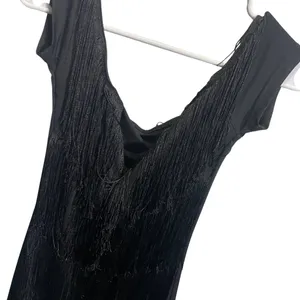 Shein BAE Womens Black Fringe Sleeveless Dress‎ US M 6 EU 38 thumbnail 2