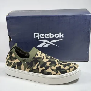 Reebok Size-9.5 Womens Onlux Slip On‎ Camo Tennis Sneakers GZ3102 thumbnail 1