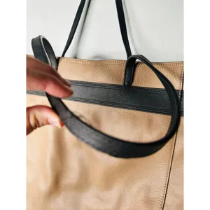 KATE SPADE Beige Tan Black Top Handle Tote Bow Detail Shoulder Bag thumbnail 8