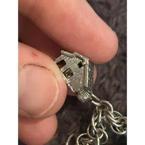 S53 bracelet Kookoo golf Santa and more 925 sterling silver heavy 7.25 inch long thumbnail 10